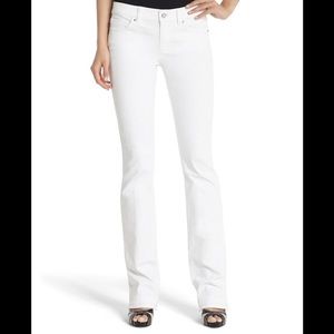 WHBM white boot leg jeans 6s NWT